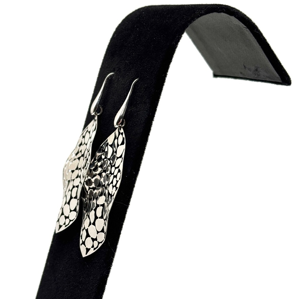 Sterling Silver Marsala Dangle Leaf Earrings Cuto… - image 5